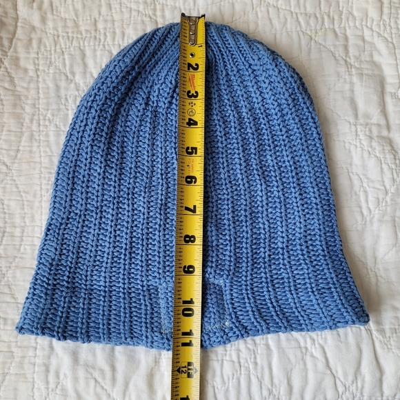 LOVE YOUR MELON CUFFED BEANIE KNIT TOQUE BLUE GOLD FOIL ONE SIZE - Picture 10 of 12